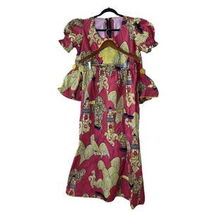 African Nigerian Ankara Peplum Print Two Piece Skirt Set
